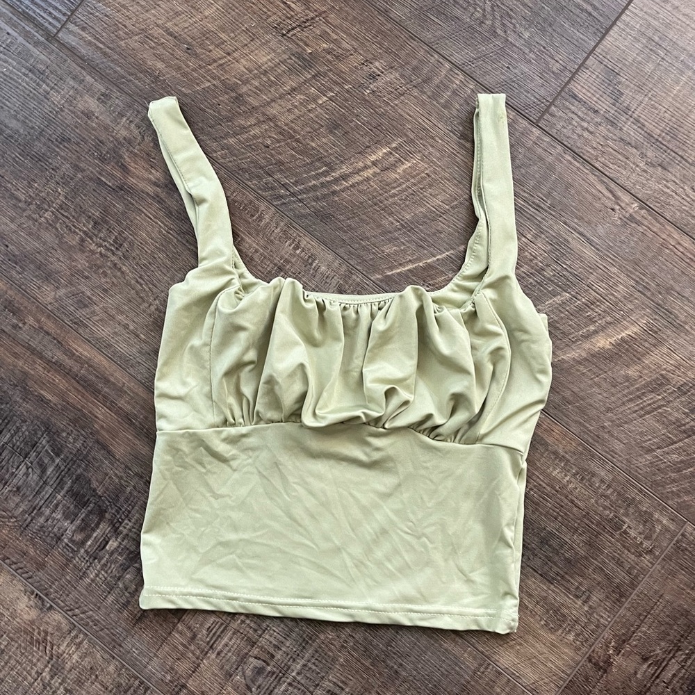 light green tank top